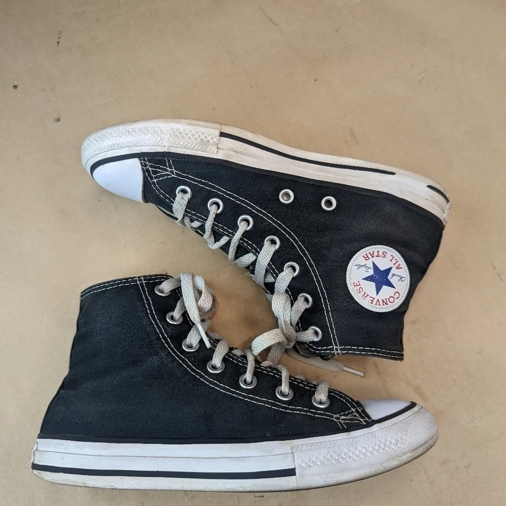 Converse All Star Chuck Taylor Classic Retro Black High Top Shoes 3J231 Youth Si